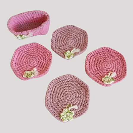 PEMBE BARDAK ALTLIĞI AMİGURUMİ