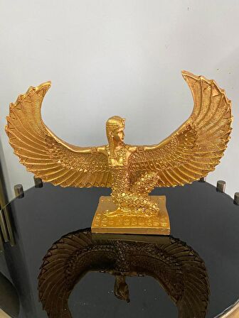 Dekoratif İsis Biblo Mısır Tanrıçası Melek şamdan modeli biblo 