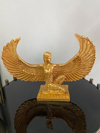 Dekoratif İsis Biblo Mısır Tanrıçası Melek şamdan modeli biblo 