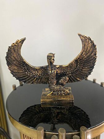 Dekoratif İsis Biblo Mısır Tanrıçası Melek şamdan modeli biblo 