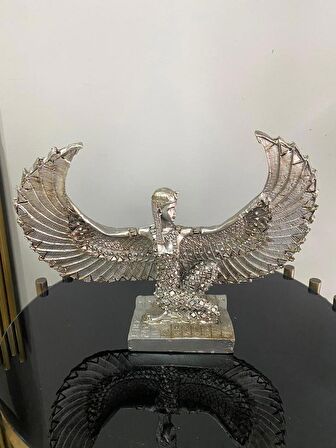 Dekoratif İsis Biblo Mısır Tanrıçası Melek şamdan modeli biblo 