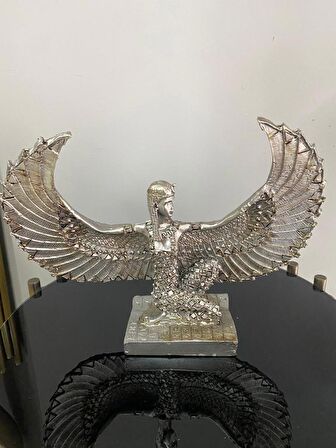 Dekoratif İsis Biblo Mısır Tanrıçası Melek şamdan modeli biblo 