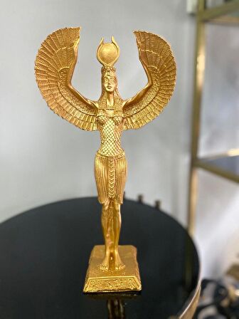Dekoratif İsis Biblo Mısır Tanrıçası Melek şamdan modeli biblo 