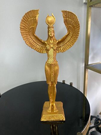 Dekoratif İsis Biblo Mısır Tanrıçası Melek şamdan modeli biblo 