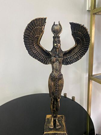 Dekoratif İsis Biblo Mısır Tanrıçası Melek şamdan modeli biblo 