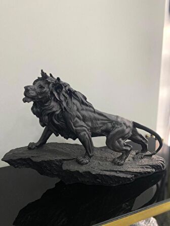 ASLAN KRAL BİBLO FİGÜRÜ TAŞ ÜSTÜNDE ASLAN BÜYÜK BOY