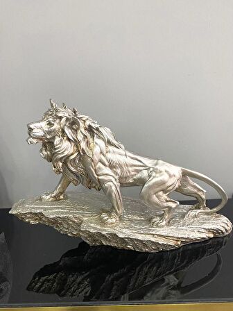 ASLAN KRAL BİBLO FİGÜRÜ TAŞ ÜSTÜNDE ASLAN BÜYÜK BOY