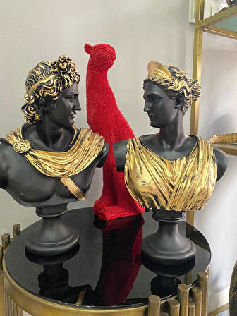 Afrodit Ve Apollon İkili Heykel Takım Büst