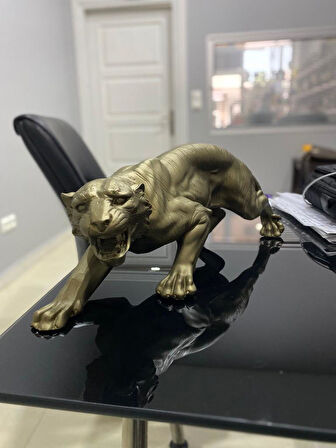 Dekotatif Kaplan Leopar Çita Panter Biblo Heykel 