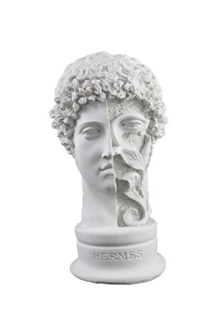 Dekoratif Çiçekli Hermess Heykel Biblo 