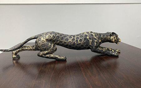 Dekoratif Biblo Leopar Çita Kaplan Heykeli 