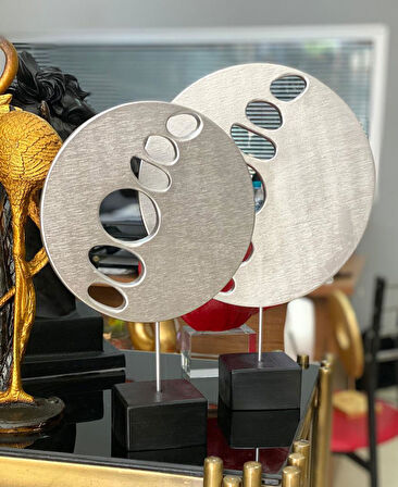 2 Li Halka Takım Biblo Heykel Özel Tasarım Obje