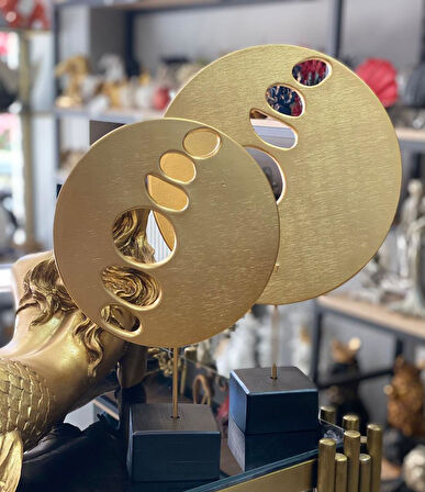 2 Li Halka Takım Biblo Heykel Özel Tasarım Obje