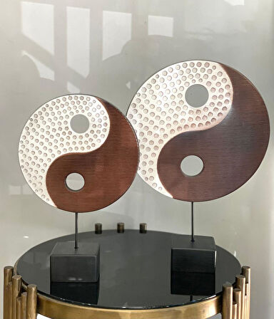 2 Li Kaideli Ying Yang Biblo Sonsuzluk Sembolü Obje Modern l Özel Tasarım