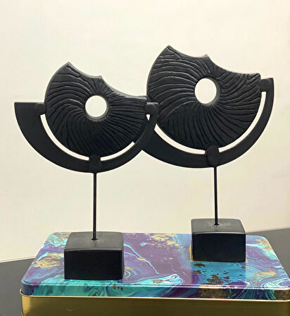 2 Li Kaideli Halka Biblo Viking Kalkanı Obje Modern Özel Tasarım