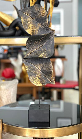 Dekoratif Kaideli Yaprak  Biblo Modern Özel Tasarım Obje