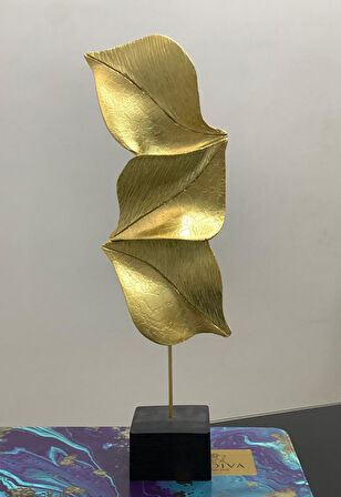 Dekoratif Kaideli Yaprak  Biblo Modern Özel Tasarım Obje