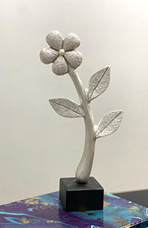 Dekoratif Kaideli Papatya Yaprak Biblo Modern Özel Tasarım Obje