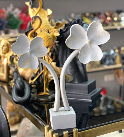 Dekoratif Kaideli Papatya Yaprak Biblo Modern Özel Tasarım Obje