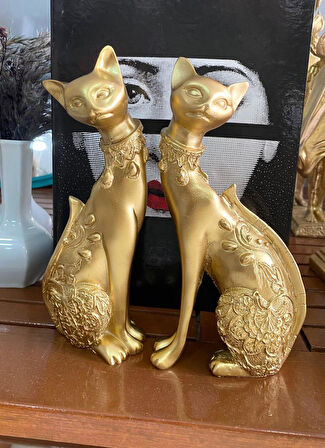 2 Li Dekoratif Kedi Biblo Desenli 