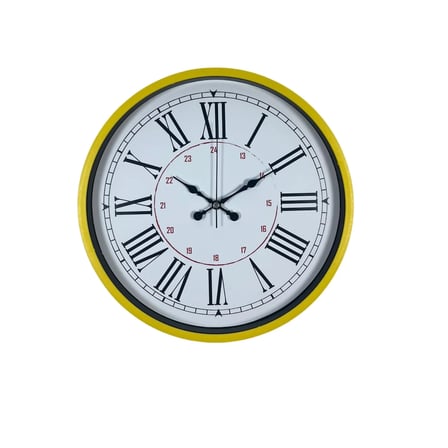 36 Cm Sarı Standart Duvar Saati iegxx