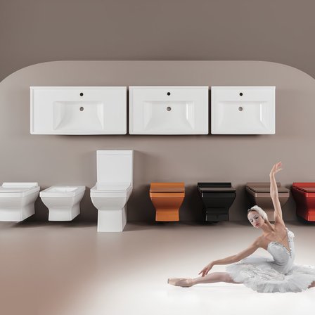 Seramiksan Silva Kanallı Beyaz Asma Klozet A041040H, Seramiksan Silva Duroplast Yavaş Kapak