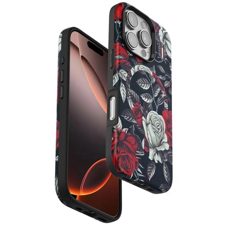 Onegif İphone 16 Pro Max Flower Series Magsafe Kapak - Siyah