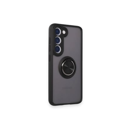 Samsung Galaxy M15 Kılıf Montreal Yüzüklü Silikon Kapak - Siyah