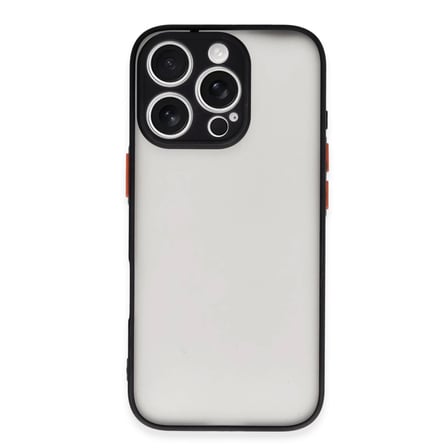 İphone 16 Pro Kılıf Montreal Silikon Kapak - Siyah
