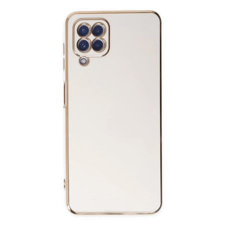 Samsung Galaxy A12 Kılıf Volet Silikon - Beyaz