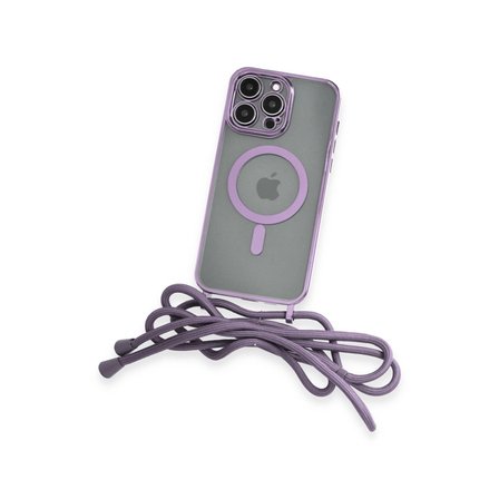İphone 14 Pro Kılıf Divo Lazer Askılı Magsafe Kapak - Lila
