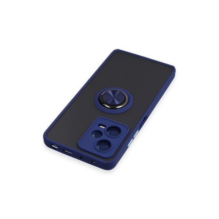 Xiaomi Redmi Note 12 5g Kılıf Montreal Yüzüklü Silikon Kapak - Lacivert
