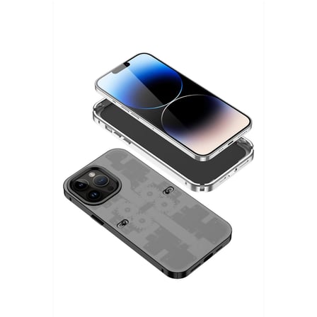 İphone 13 Pro Kılıf Mekanik Bumper Kapak - Siyah