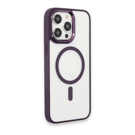 İphone 15 Pro Max Kılıf Room Magneticsafe Silikon - Derin Mor