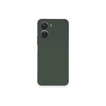Vivo Y16 Kılıf Nano İçi Kadife Silikon - Koyu Yeşil
