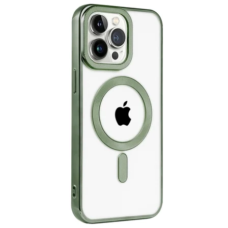 İphone 14 Pro Max Kılıf Kronos Magsafe Kapak - Koyu Yeşil