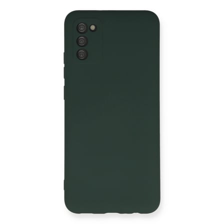 Samsung Galaxy A03s Kılıf Nano İçi Kadife Silikon - Koyu Yeşil