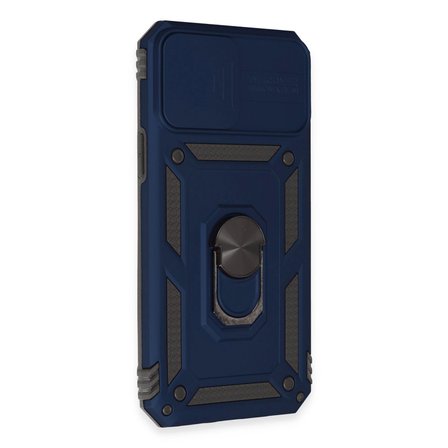 İphone 12 Pro Max Kılıf Pars Lens Yüzüklü Silikon - Lacivert