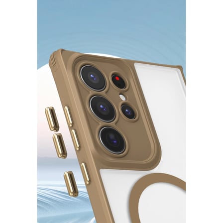 Samsung Galaxy S23 Ultra Kılıf Enka Magsafe Silikon Kılıf - Titan Gri