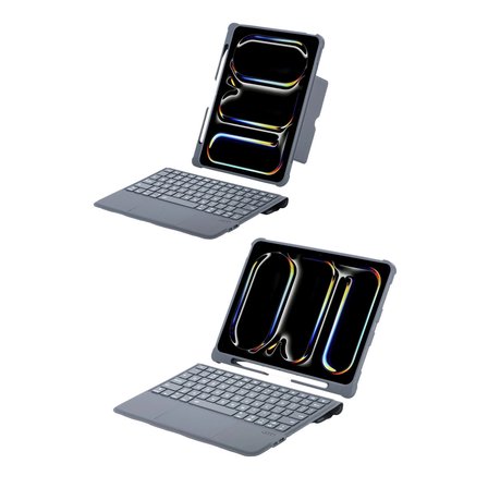 T5507d İpad Pro 11 (2022) Kılıf Palermo Ledli Klavyeli Standlı Tablet Kılıfı - Siyah
