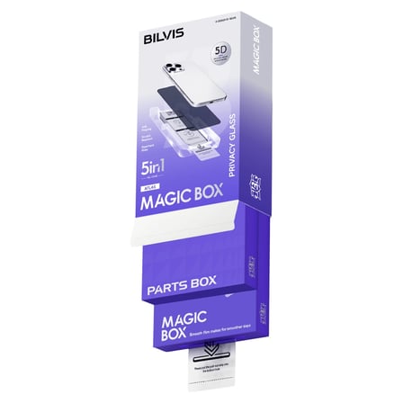 İphone 17 Bilvis 5in1 5d Magic Hayalet Cam Ekran Koruyucu - Siyah