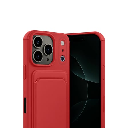 İphone 17 Pro Kelvin Kartvizitli Silikon - Kırmızı
