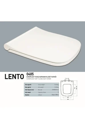 Seramiksan Bold Kanalsız Beyaz Duvara Sıfır Klozet Takımı A091030H, Seramiksan Bold Duroplast Yavaş Kapak