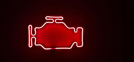 ALPAXA 3D LED Neon Motor Arıza Işığı Şeklinde Duvar Dekoru – Otomotiv Temalı Aydınlatma