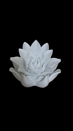 ALPAXA 3D Mermer Desenli Lotus Çiçeği Kitap Tutucu - Masaüstü Dekoratif Stand