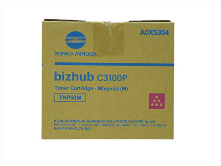 TNP-50M Kırmızı Toner Orjinal, BIZHUB C 3100P, A0X5354
