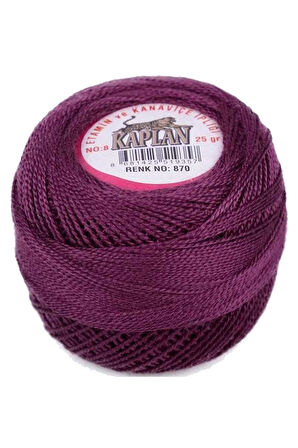 Kaplan Etamin Ve Kanaviçe İpi 8 No Kod/Renk: 870 -