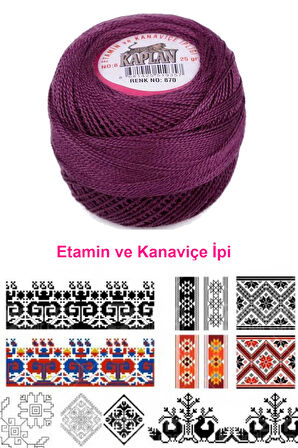 Kaplan Etamin Ve Kanaviçe İpi 8 No Kod/Renk: 870 -