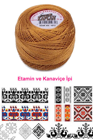 Kaplan Etamin Ve Kanaviçe İpi 8 No Kod/Renk: 1012 -