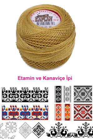 Kaplan Etamin Ve Kanaviçe İpi 8 No Kod/Renk: 581 -